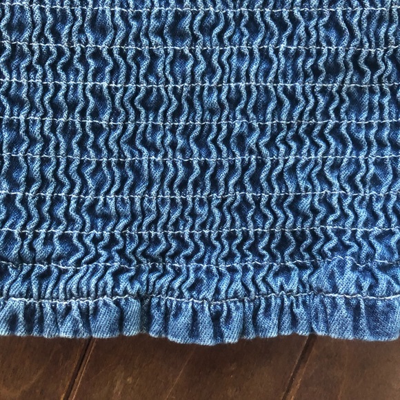 Fits Adult! Vintage Smocked Denim Blouse - Picture 9 of 12